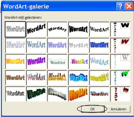 Kies het lettertype dat jij zelf het mooist vindt. Klik daarna op OK .
